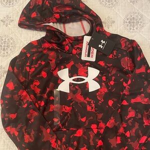 Under Armour Kids Camo Red and Black Hoodie